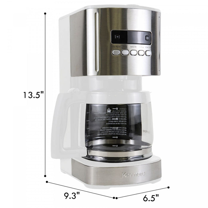 Kenmore 12-Cup Programmable Coffee Maker White - KKCM12W