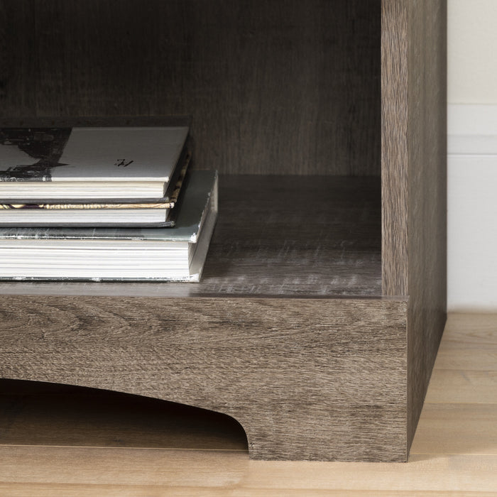 Step One 1-Drawer Nightstand - End Table with Storage Weathered Oak - South Shore