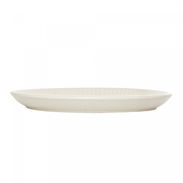 H2K Sesame 12-Piece Embossed Stoneware Dinnerware Set