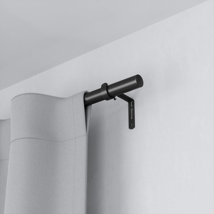 Umbra Zen Matte Black Expandable 1\" Curtain Rod - 32\"-64\" 