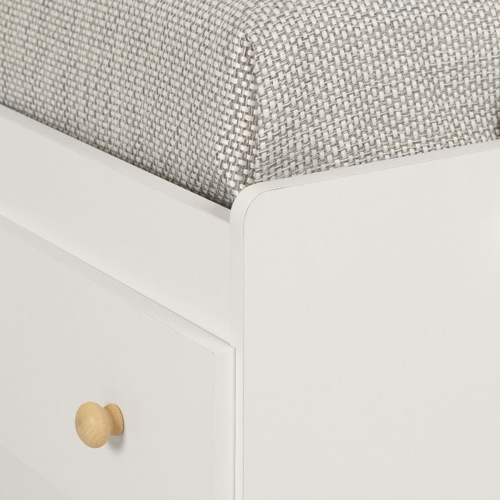 Summertime Mate's Platform Storage Bed With 3 Drawers - Pure White