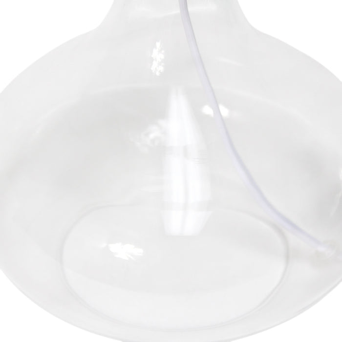 Ryley Glass Raindrop Table Lamp, Clear, 13.75\"H