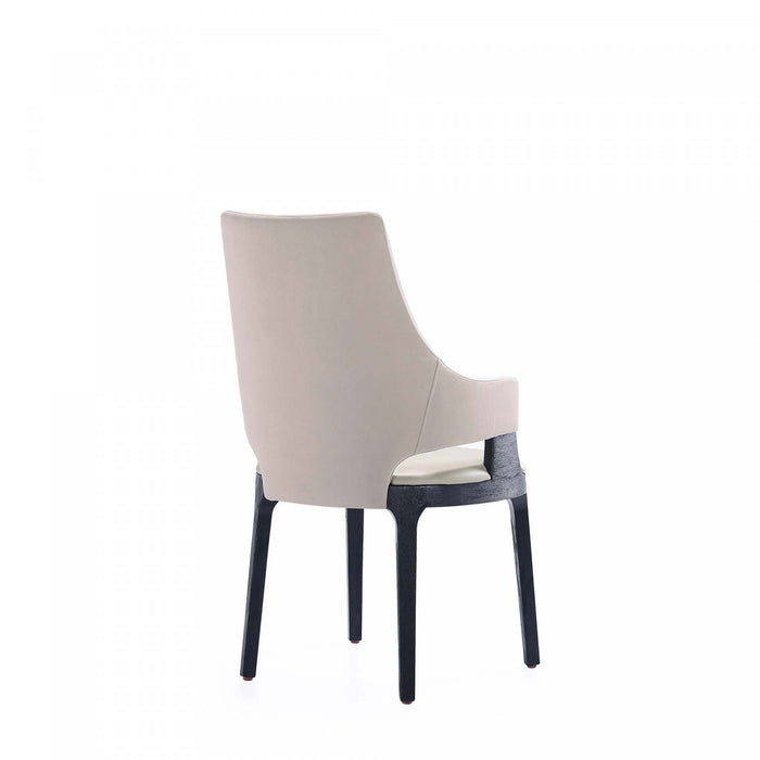Kara Modern Wood Upholstered Dining Chair in Light Gray