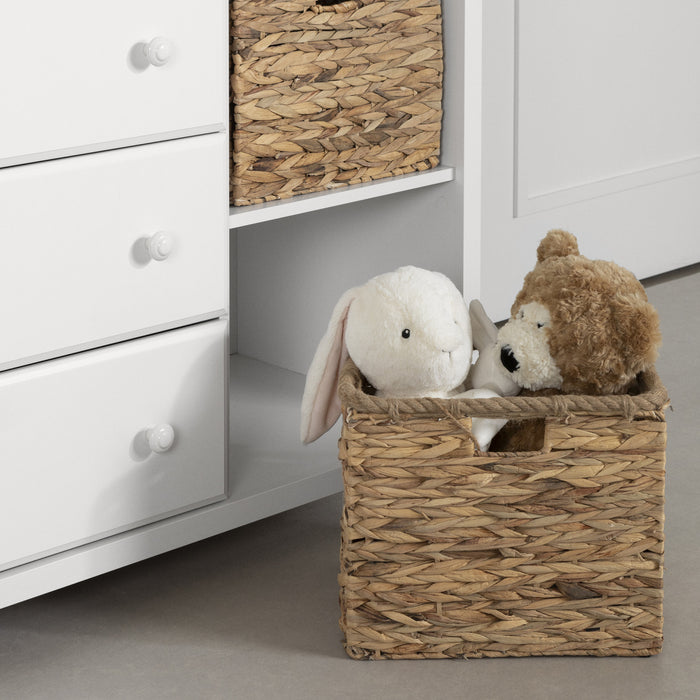 Cotton Candy 3-drawer Dresser With Storage Baskets - Pure White 