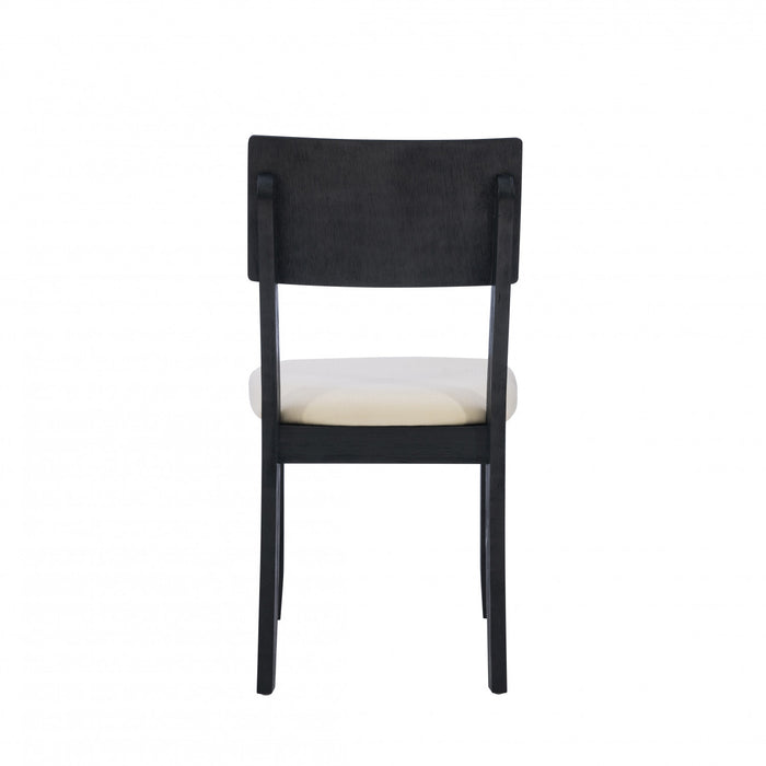 Jorissen Dark Charcoal Linen-Look Fabric Dining Chair - Set of 2