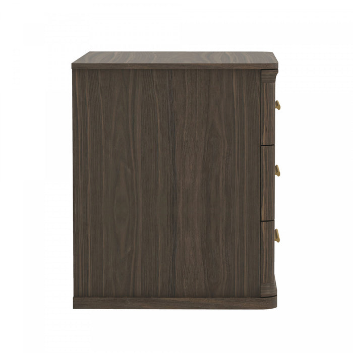 Clifford Traditional Nightstand in Walnut (3-Drawer)