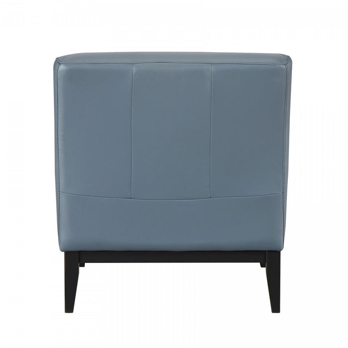 Murdock Accent Chair Blue Leather