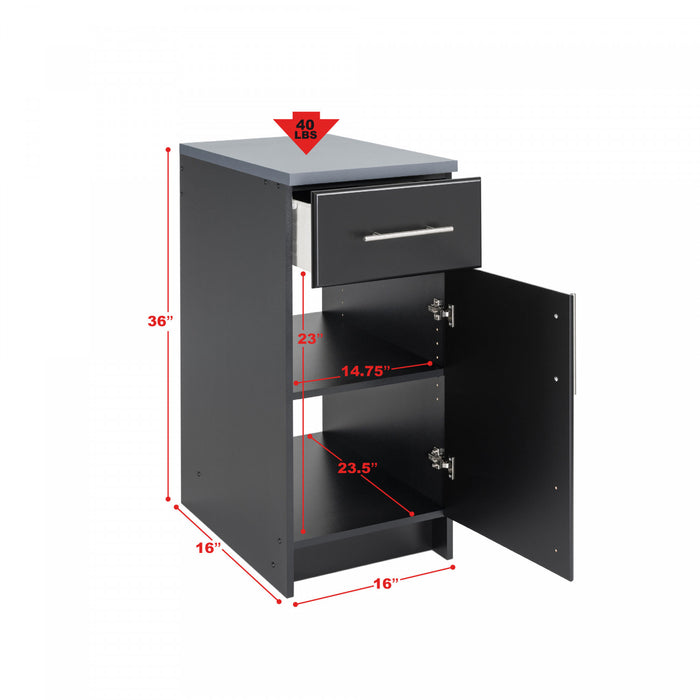 Elite 16\" Base Cabinet - Black