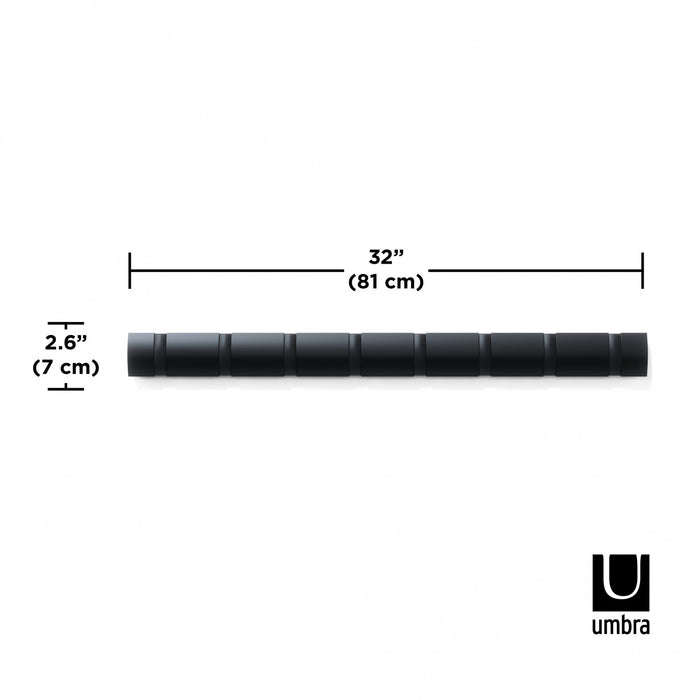 Umbra Flip Wall-Mounted Hooks - Black