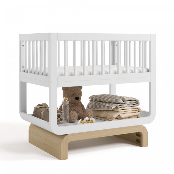 Storkcraft Santorini Deluxe 3-in-1 Convertible Bassinet - White/Driftwood