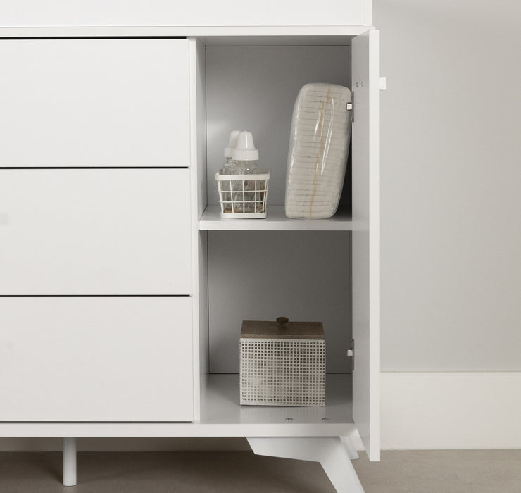 Milos 3-drawer Changing Table With Removable Changing Tray - Pure White 