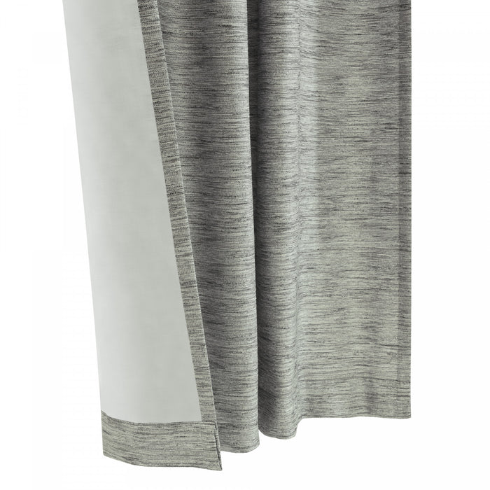 Habitat Odessa Grey Light Filtering Dual Header Curtain Panel - 52 x 95