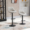 HOMCOM Bar Stools Set of 2 Swivel Adjustable Counter Height Barstools