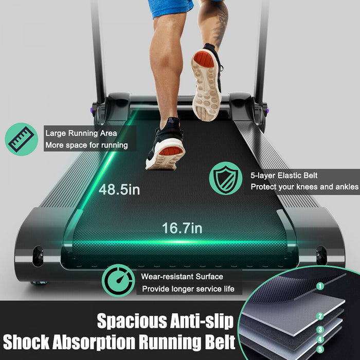 Superfit 3hp Folding Electric Treadmill Running Machine W/ Speaker