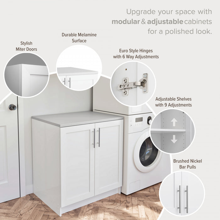 Prepac Elite 32\" Base Storage Cabinet - White