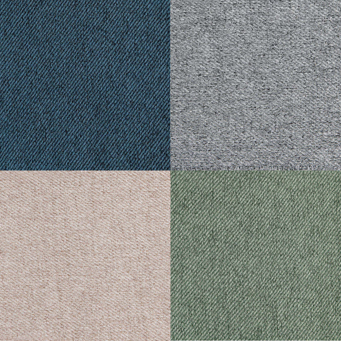 Bailey Mid-Century Modern 1-Piece Accent Ottoman in Blue, Gray, Wheat and Sage Green