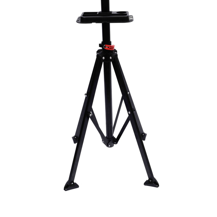 Homcom Height Adjustable Bike Repair Stand, Foldable Home Bicycle Maintenance Rack With Quick Release And Tool Tray