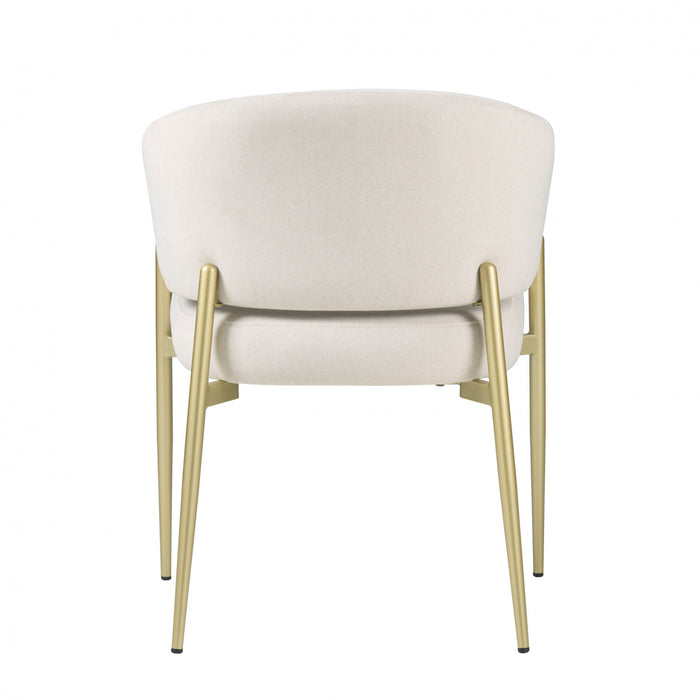 Jeremy Modern Dining Chairs Set Of 2 With Fabric Upholstered Side Chairs And Metal Frame,beige