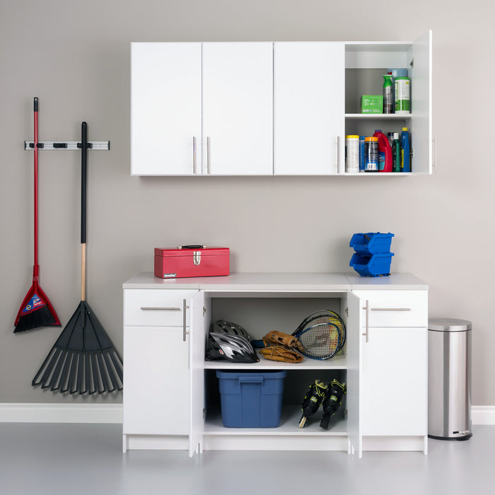 Elite 64-inch 5-piece Garage Storage Cabinet Set B - White