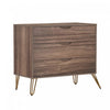 Avira Mid-Century Modern 35" Dresser in Brown (3-Drawer) | Commode Avira Mid-Century Modern 89 cm en brun (3 tiroirs)