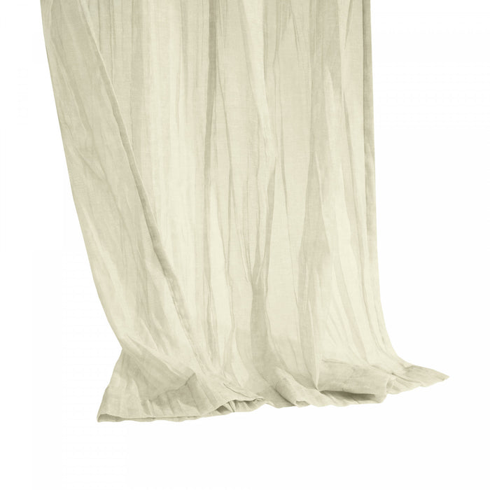 Habitat Paloma Grey Sheer Dual Header Curtain Panel - 52 x 108