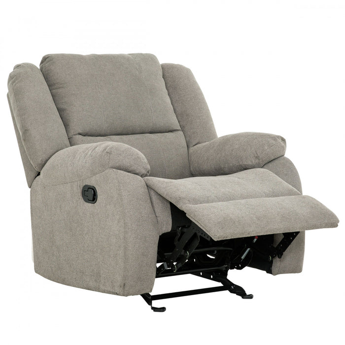 Tobin 36 in. Upholstered Rocker Recliner Chair - Grey