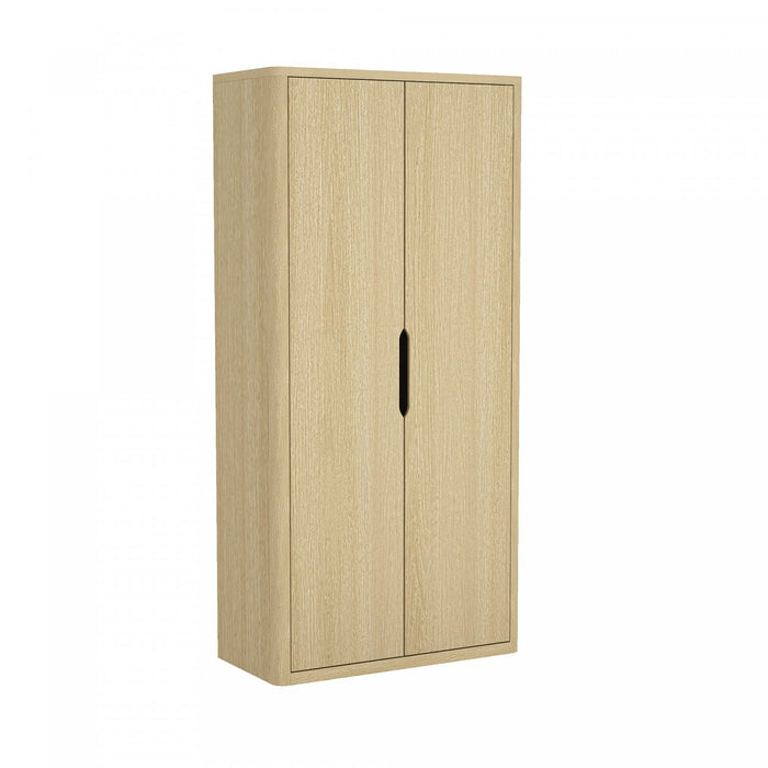 Rivington Modern 38\" Bookcase Cabinet in Natural Oak