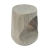 Elio 16.75" Rustic Hollow Tree-Stump MGO Accent Table, Pet-Friendly Indoor Side Table, Grey | Table d'appoint rustique Elio 16,75 pouces en MGO creuse, style souche et design animalier interieur, gris