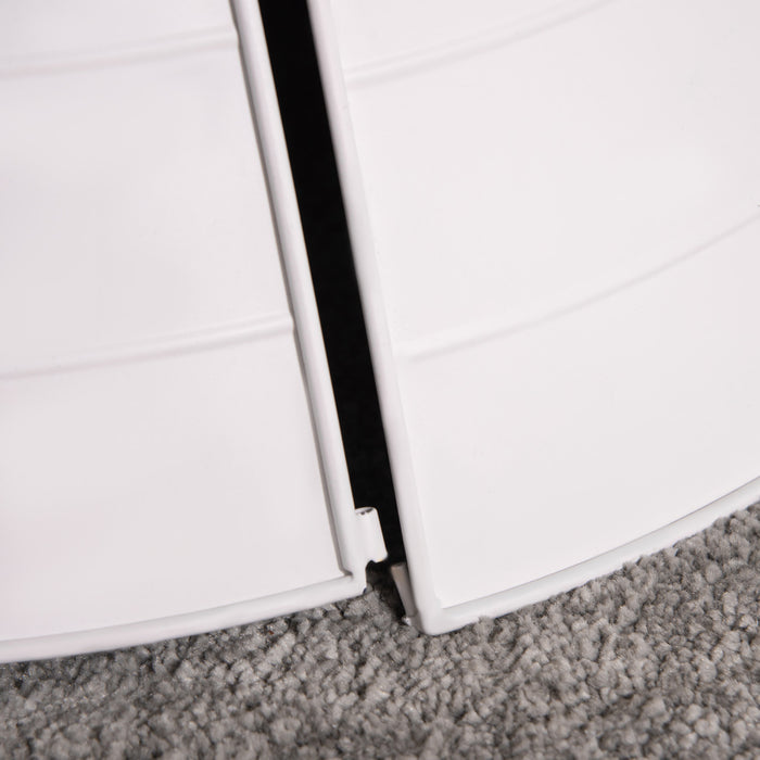 Homcom 26 Inch Metal Christmas Tree Collar, Xmas Tree Base Cover, White