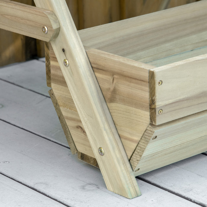 Outsunny 3 Tier Raised Garden Bed, Vertical Wooden Elevated Planter Box Kit For Flowers, Vegetables, Herbs, 26\" X 30\" X 30\", Light Green