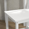 HOMCOM Counter Height Bar Stools Set of 2 with Back and Footrest White