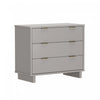 Elara Contemporary 38" Solid Wood Dresser in Light Gray (3-Drawer) | Commode contemporaine Elara 38" en bois massif, gris clair (3 tiroirs)