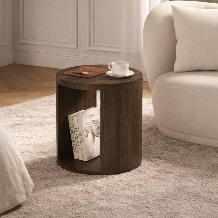 Alure Contemporary 20\" End Table in Walnut