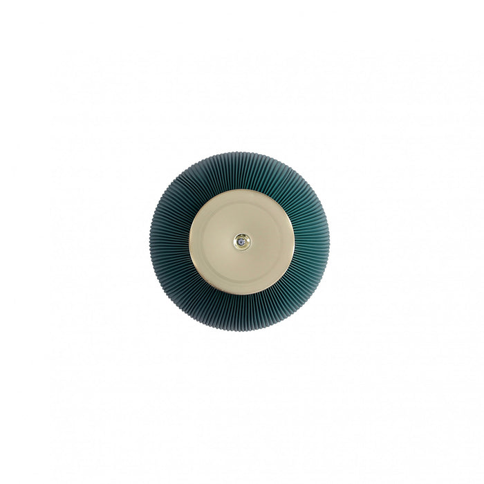 Anderson Modern Sintered Stone Top Upholstered End Table in Green - Set of 2