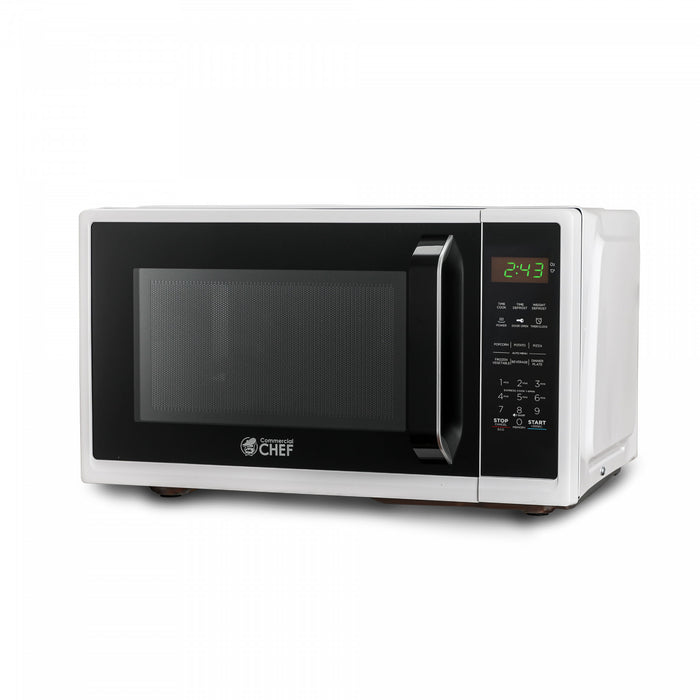 CHM Series Commercial Chef 0.9 Cu. Ft. Countertop Microwave Oven, CHM9MW, White Countertop Microwave Less 1cuft