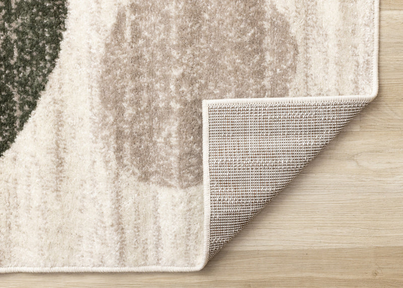 Marley Green Yellow Taupe Geometric Area Rug - 5'3\" x 7'7\"