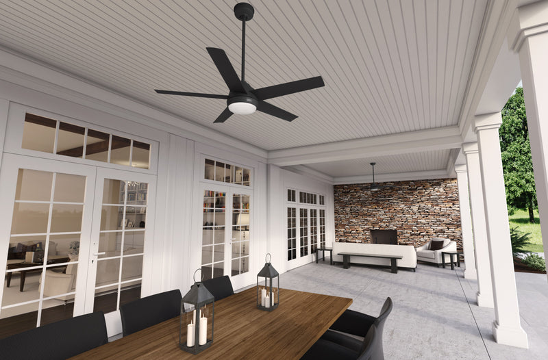 Skyflow Ceiling Fan with Light Fixture - Black