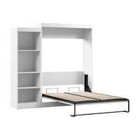 Bestar Edge Full Murphy Bed with Closet Organizer (85 W) - White