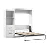 Bestar Edge Full Murphy Bed Closet Organizer with Drawers (85 W) - White