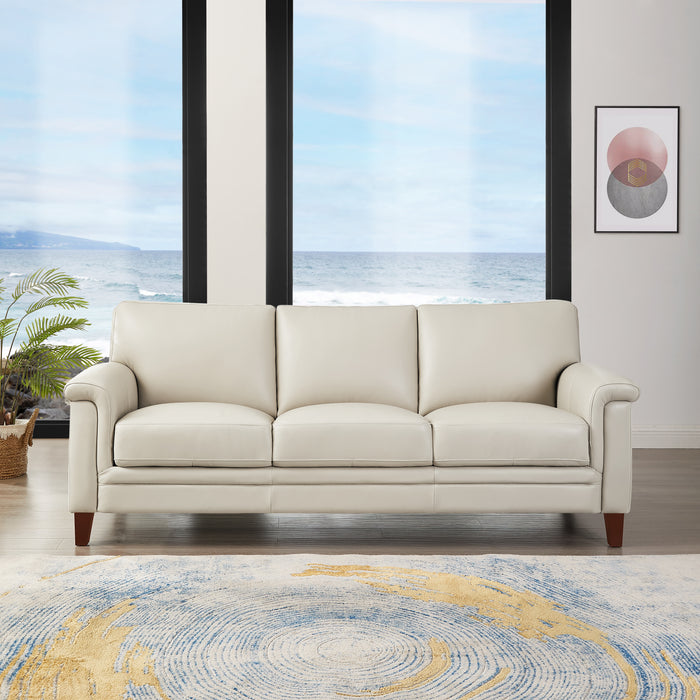 Hydeline Westcott Leather Sofa - Vanilla