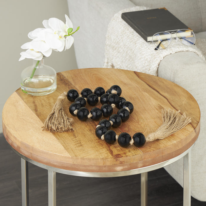 Glass 45\" L Beaded Garland - Dark Brown