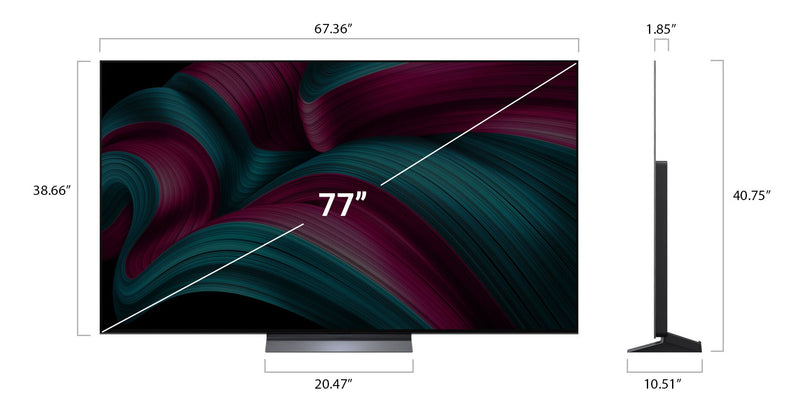 LG 77\" C5 OLED evo AI 4K UHD Smart webOS TV (OLED77C5PUA.ACC) - 2025 Model