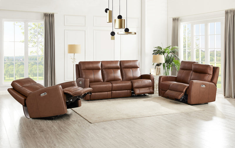 Hydeline Vienna Power Reclining Loveseat - Brown