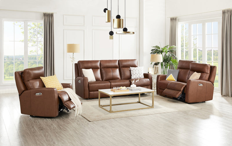 Hydeline Vienna Power Reclining Loveseat - Brown