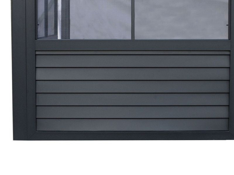 Florence - Wall Mounted Solarium 10x12 Polycarbonate Roof In Black