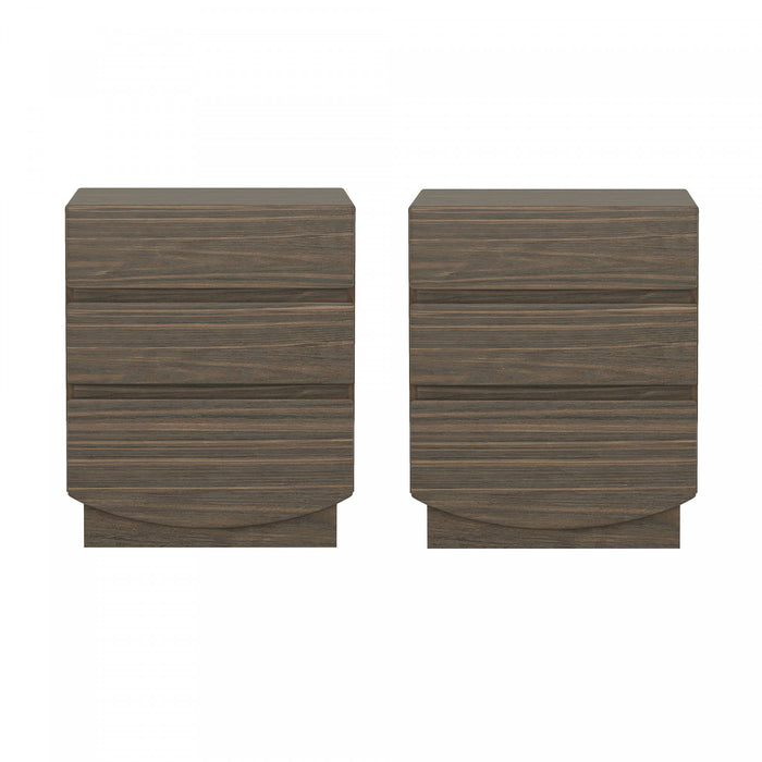 Ardea Contemporary 20\" Nightstand in Walnut (3-Drawer)