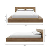 Kanso Low Platform Bed Set Queen Bed | Kanso Lit a Plateforme Basse avec Tete de Lit
