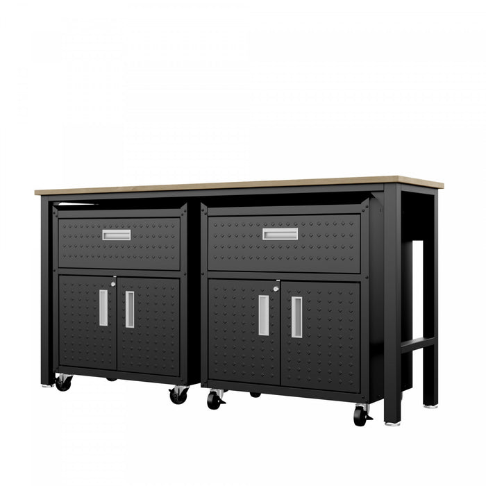 Fortress Modern 3-Piece Garage Set in Charcoal Gray Garage Storage