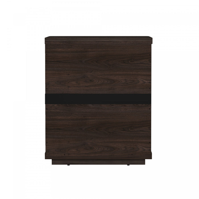 Evelyn Modern 20\" Nightstand in Brown (3-Drawer)