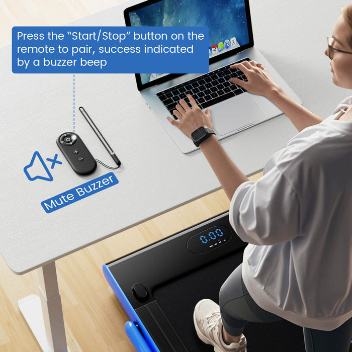 Superfit 3-in-1 Folding Treadmill With Smart Apps Remote Control Led Display And Speakers Blue